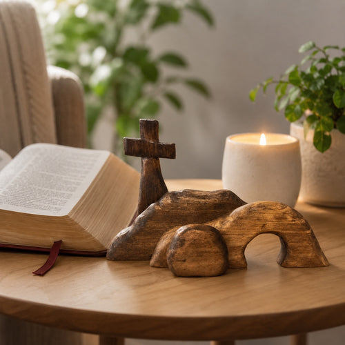 Wooden Cross And Tomb