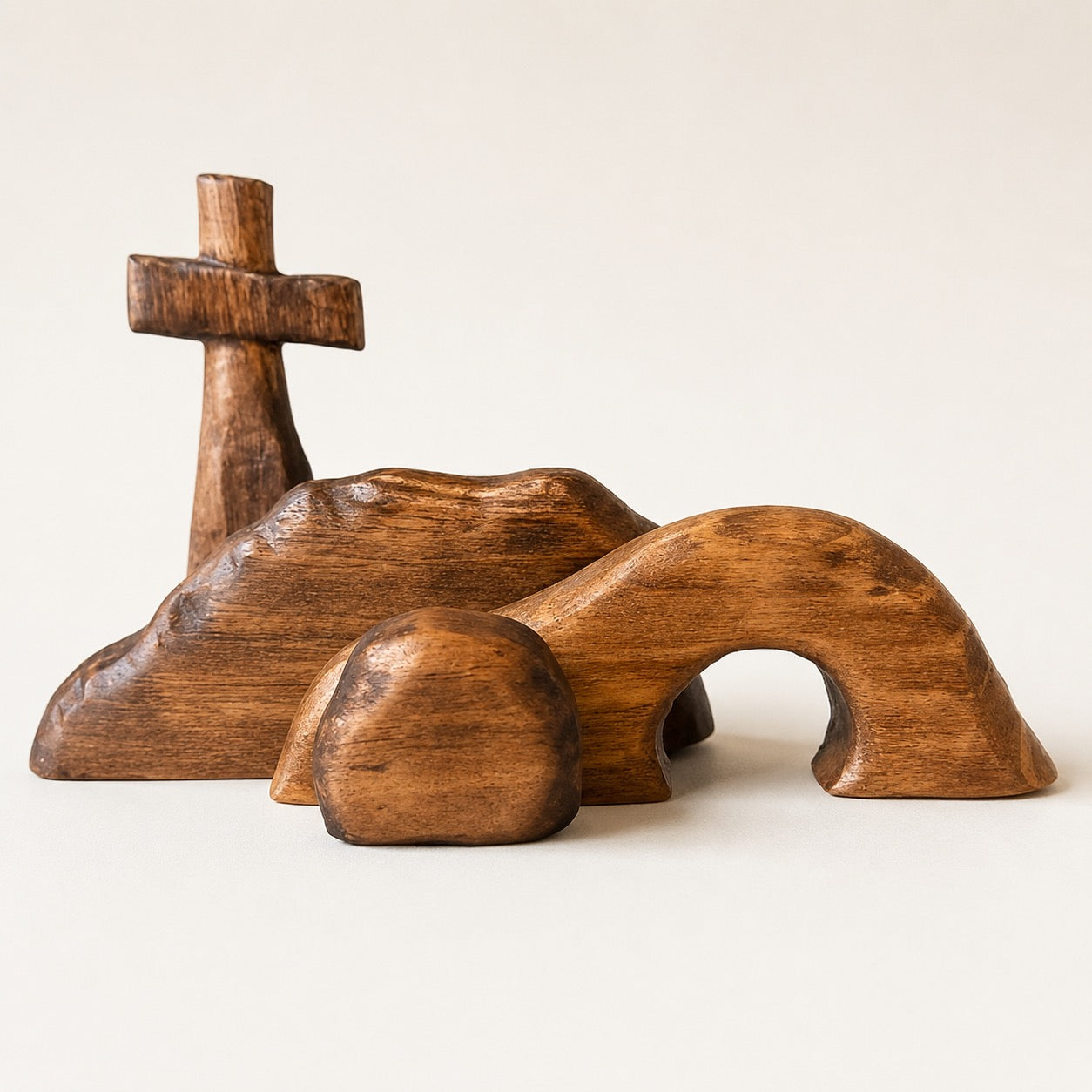 Wooden Cross And Tomb